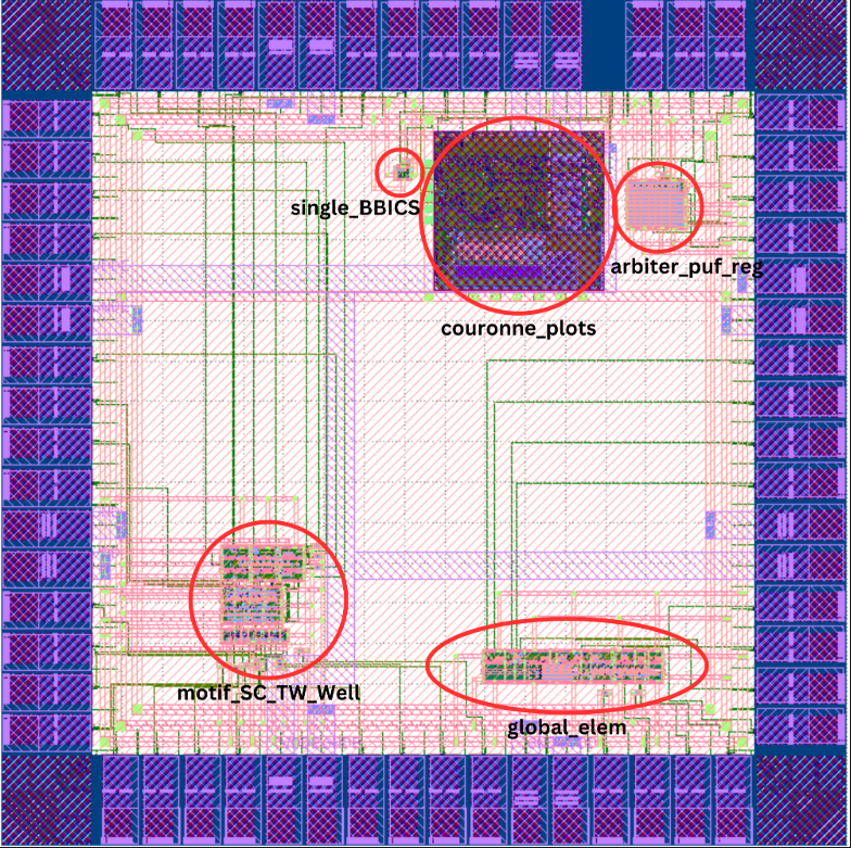 Complete layout of the Radhard board
