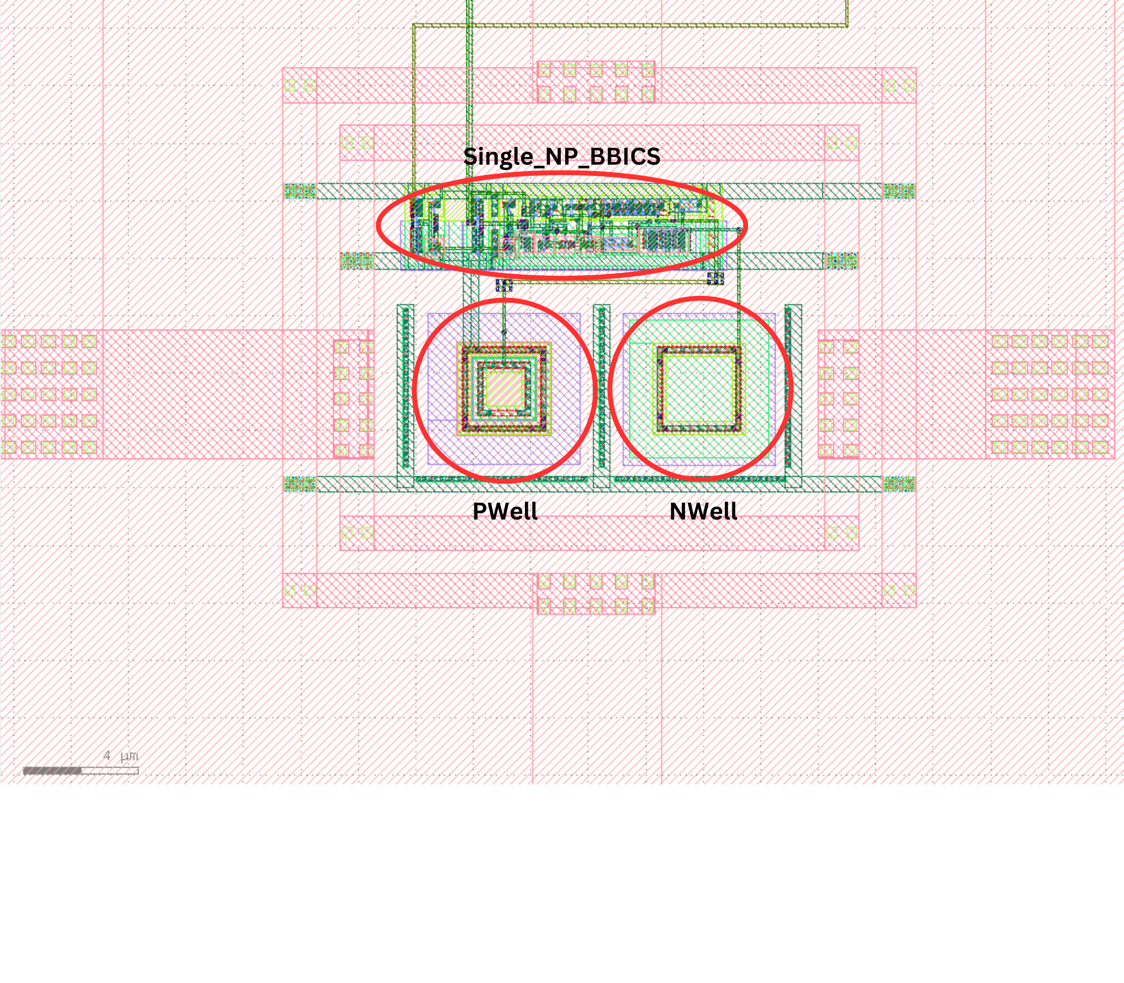 Layout of the isolated single BBICS